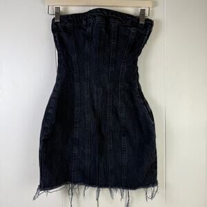 white christmas dresses Shop Zion Denim Corset Mini Dress | Jaded London main image 0